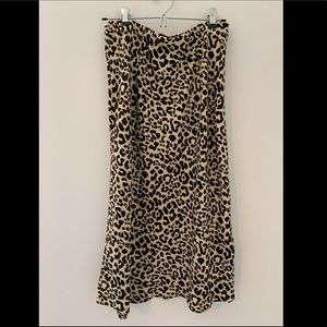 Hollister Cheetah Silk Skirt